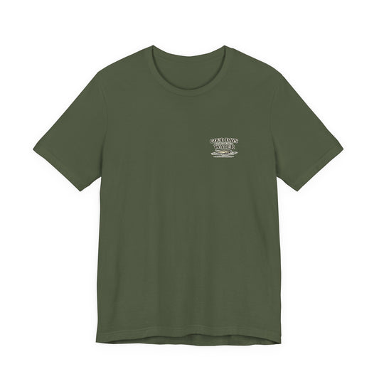 Built Outdoors Co.™ Good Days Start on the Water Fishing T-Shirt | Outdoor Lifestyle Graphic Tee | Fisherman Gift