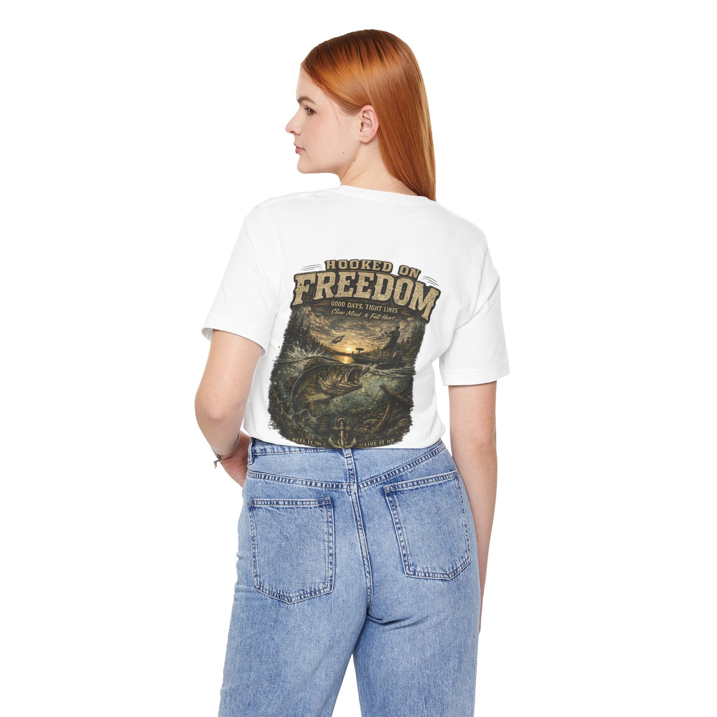 Hooked On Freedom™ – Vintage Bass Fishing Tee