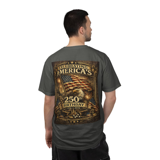 America’s 250th Birthday Patriotic Tee | Comfort Colors 1717 | Built Outdoors Co.