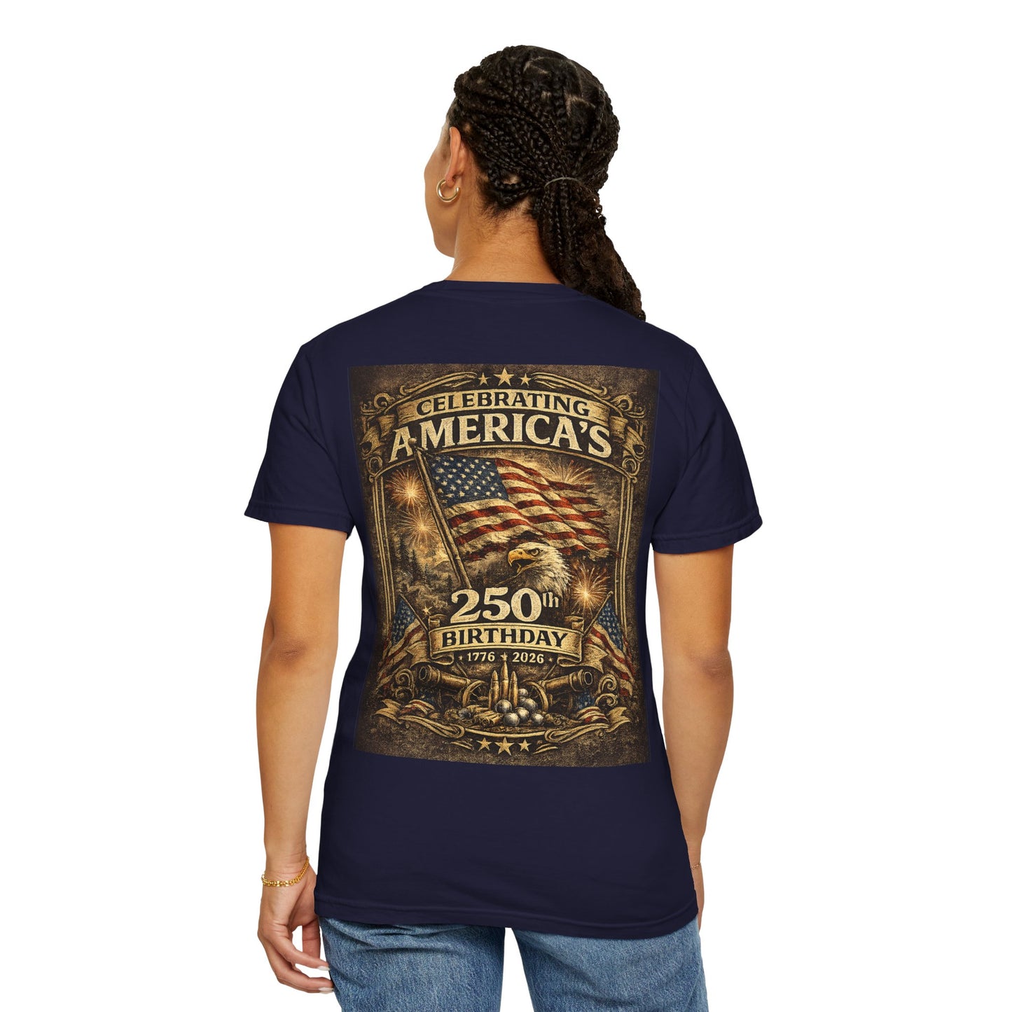 America’s 250th Birthday Patriotic Tee | Comfort Colors 1717 | Built Outdoors Co.